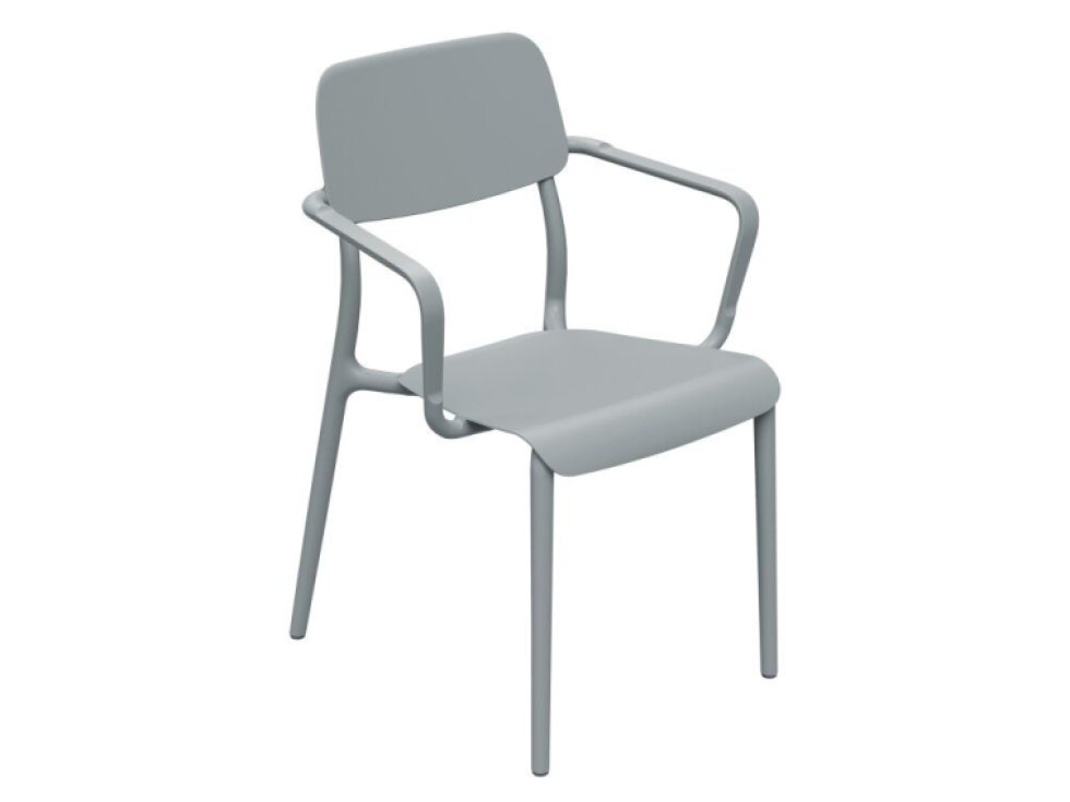 Plastová zahradní židle s područkami Rimo Agate Gray FERNE