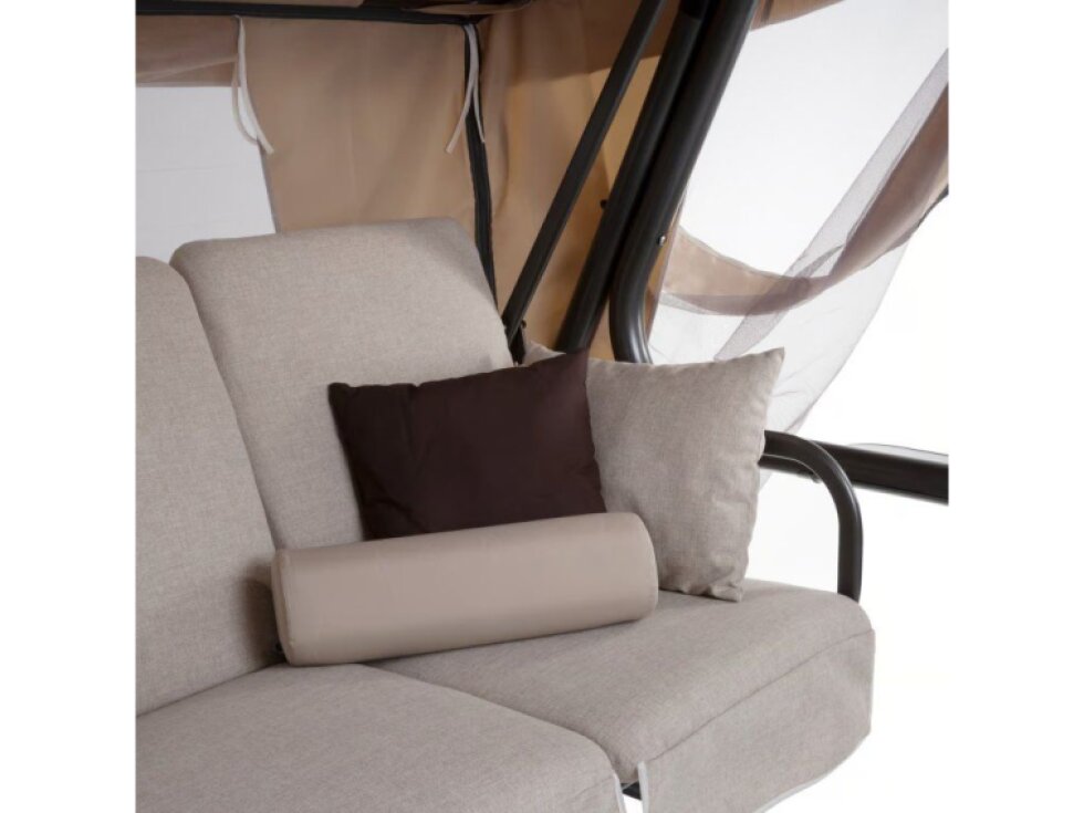 Zahradní houpačka Venezia Lux s moskytiérou, polštářky a bočními stolky D048-05FB PATIO