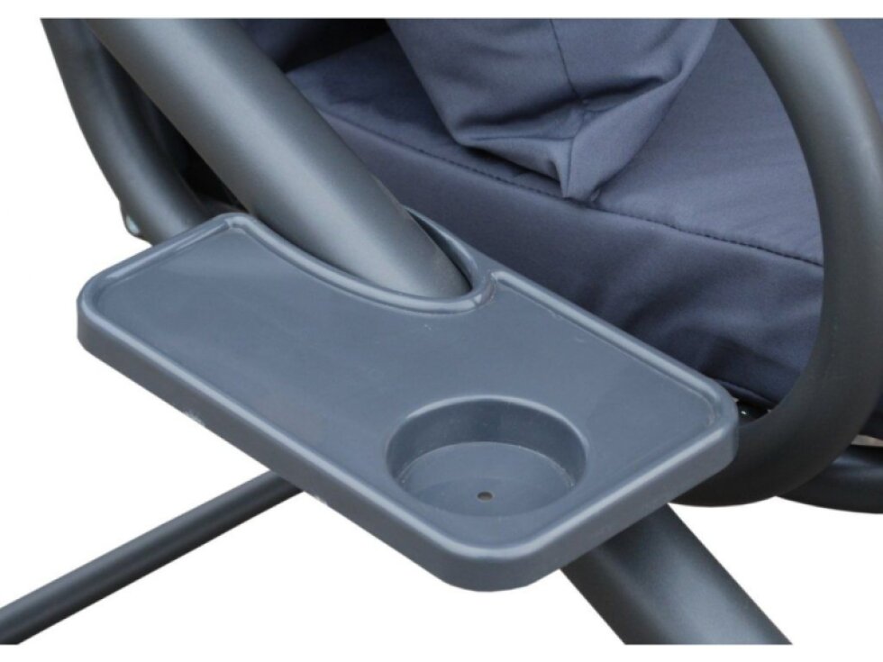 Tomido Zahradní houpačka XXXL COMFORT LUX tmavě hnědá s motivem