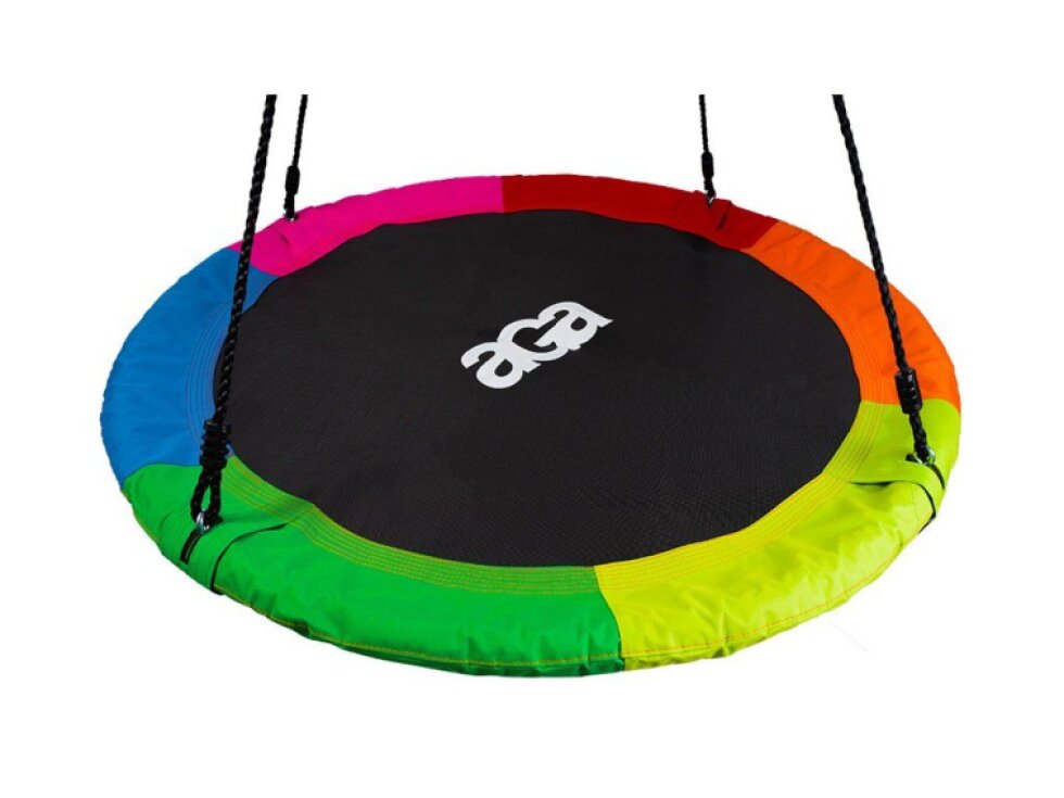 Aga Závěsný houpací kruh Relaxační, 90 cm, 150 kg, Barevná, Hnízdo, Kov/Látka
