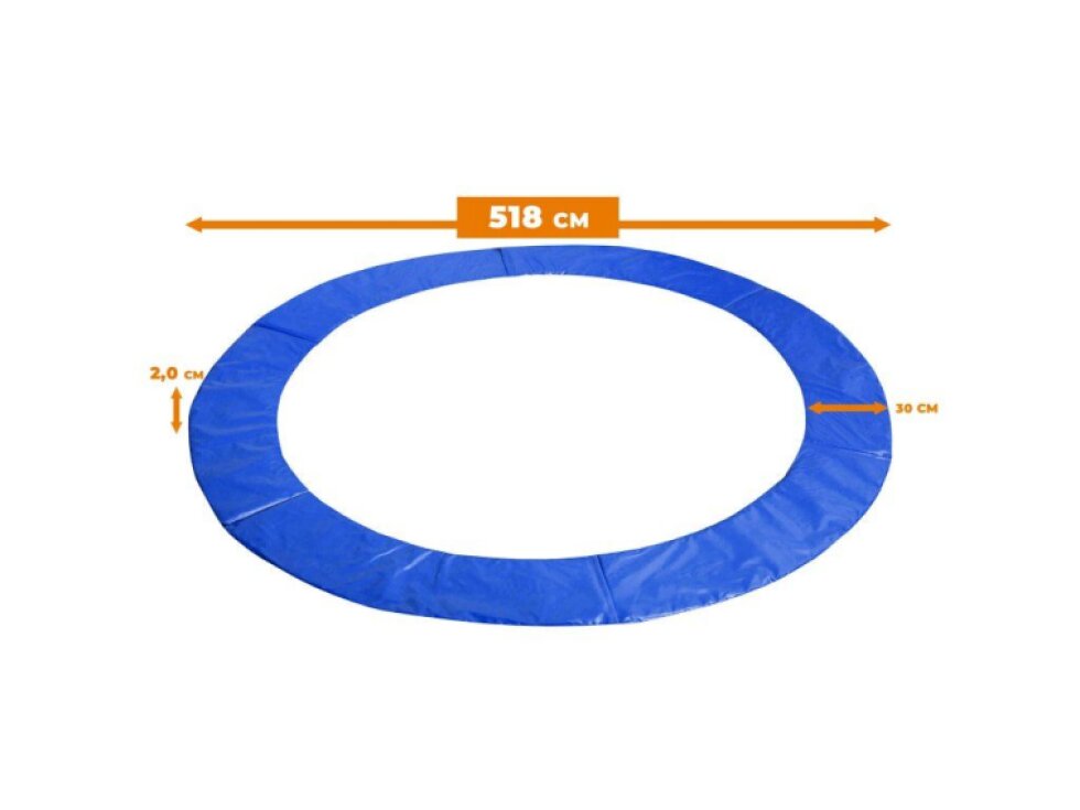 Aga Ochranný kryt pružin pro trampolínu, 518-525 cm, Modrý, PVC
