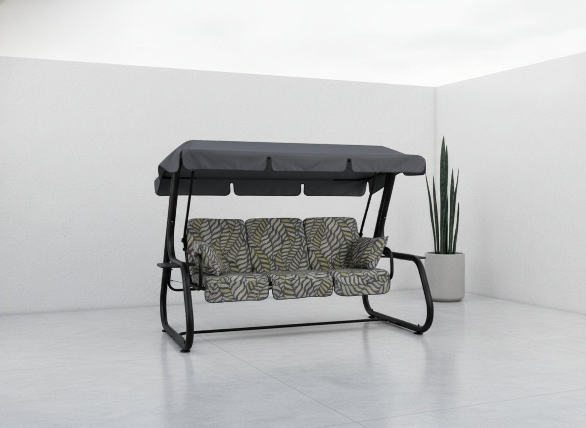 Zahradní houpačka Rimini Black Edition s bočními stolky G050-06PB PATIO