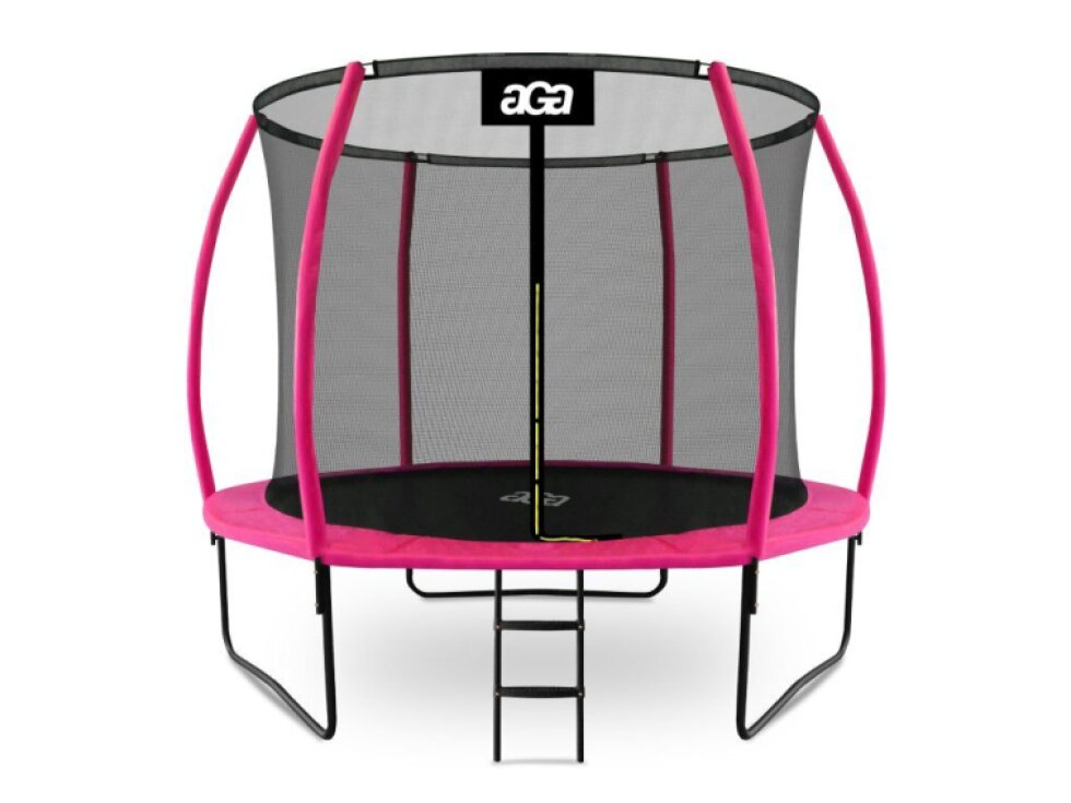 Trampolína SPORT EXCLUSIVE 305 cm Růžová s ochrannou sítí a žebříkem