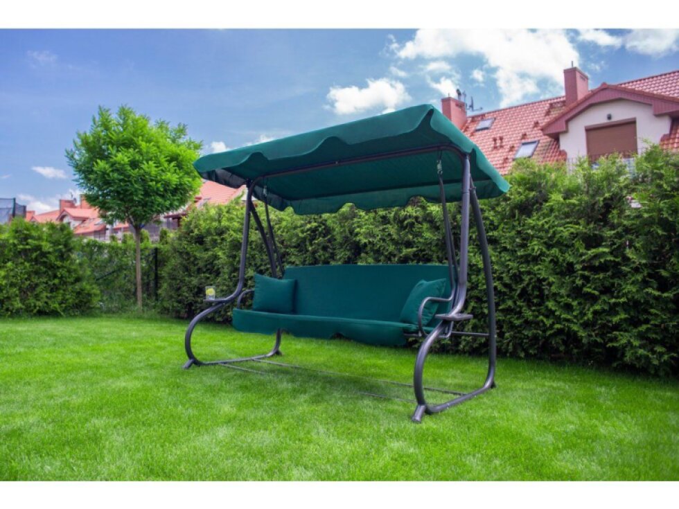 Tomido Zahradní houpačka COMFORT LUX tmavě zelená