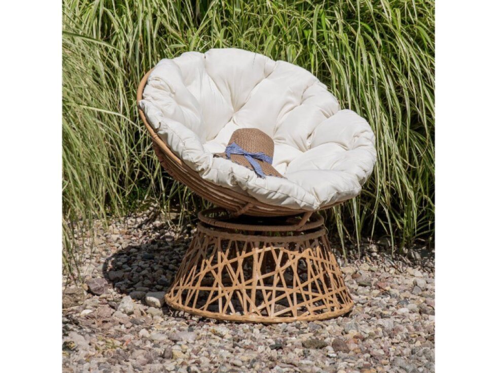 Otočné zahradní křeslo z technorattanu Charles Beige PATIO