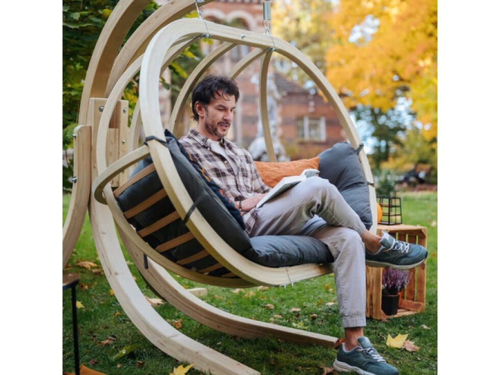 Závěsné křeslo Swing Pod Grafit XL se stojanem CZILLO