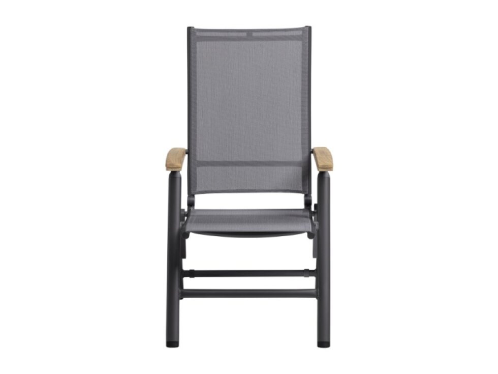 Polohovací hliníkové zahradní křeslo Cirrus Antracit KETTLER 0100301-7110