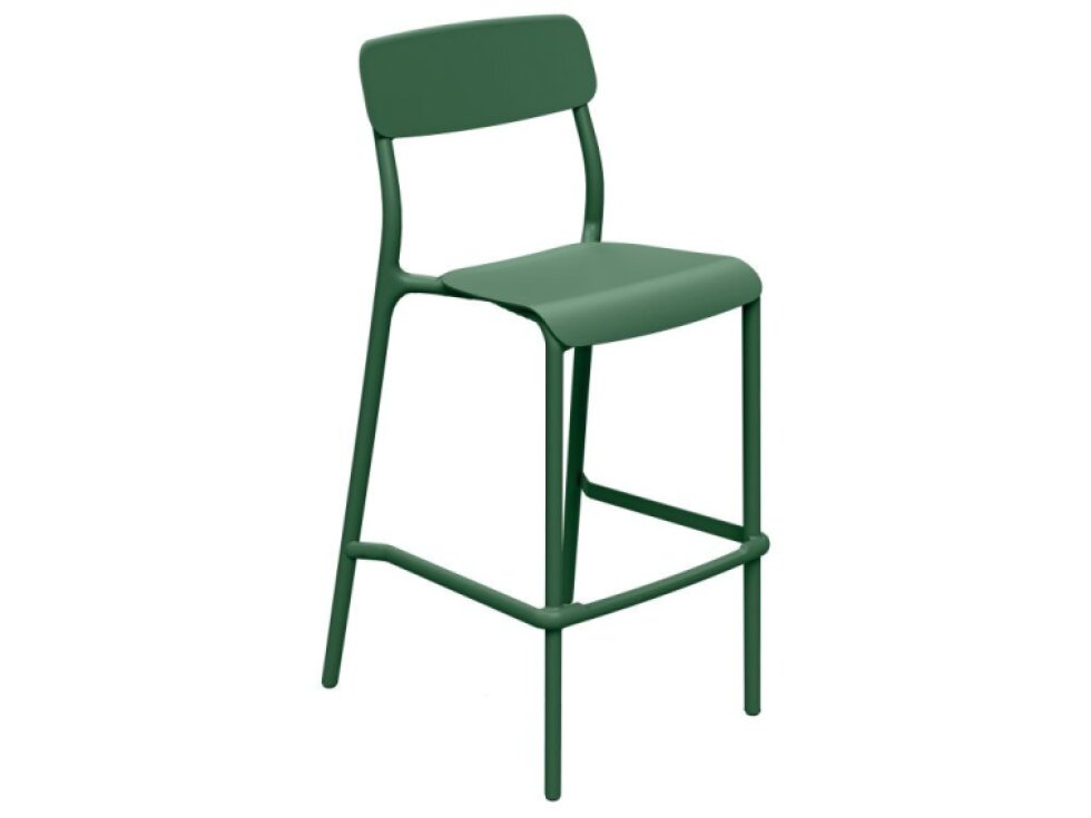 Vysoká plastová zahradní barová židle Rimo Pine Green FERNE