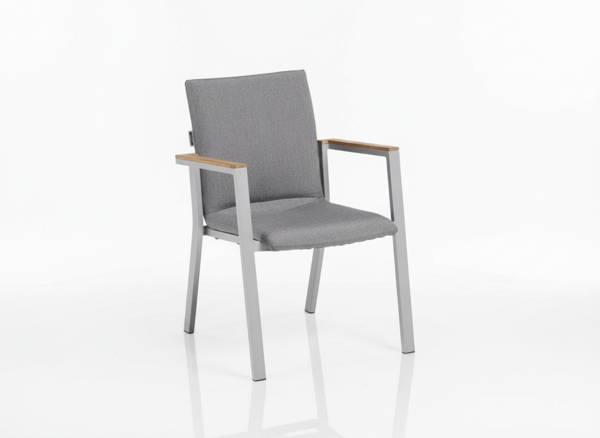 Zahradní hliníková židle Rasmus Silver Teak KETTLER 0106502-7110