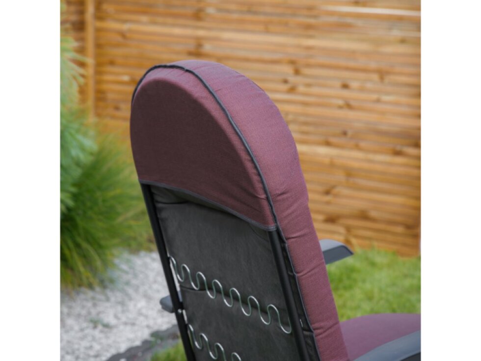 Polohovací zahradní křeslo s podnožkou Galaxy Plus Black Edition H047-04PB PATIO