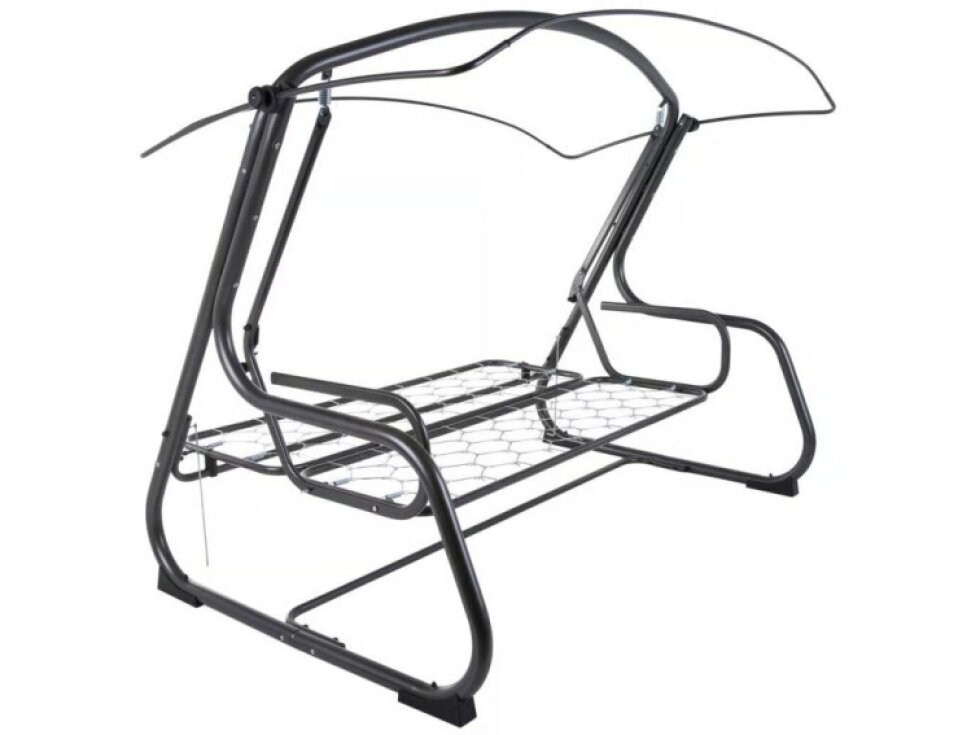 Zahradní houpačka Ravenna Lux Black Edition s moskytiérou a s bočními stolky G050-06IB PATIO