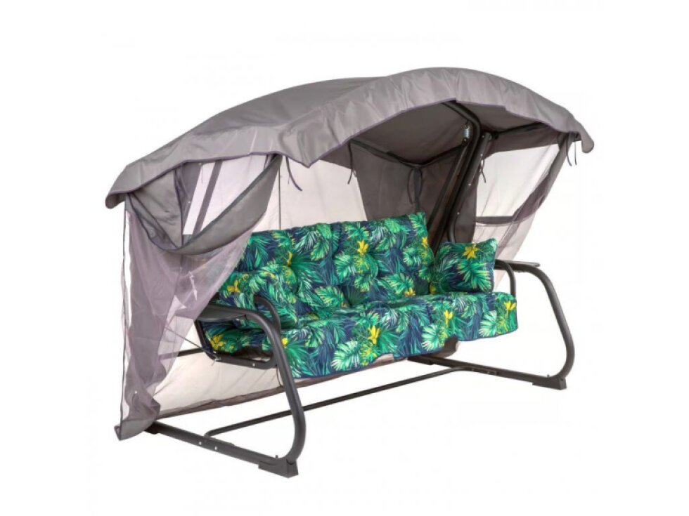 Zahradní houpačka Ravenna Lux Black Edition s moskytiérou G051-02IB PATIO