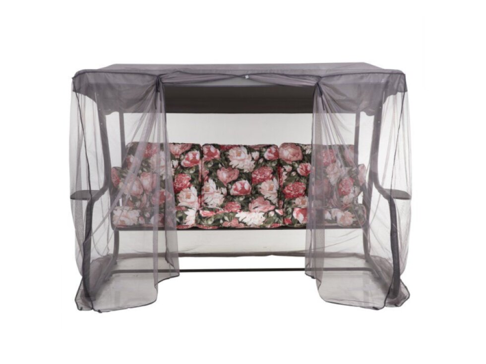 Zahradní houpačka s moskytiérou a s bočními stolky Celebes Plus Black Edition A101-02PB PATIO