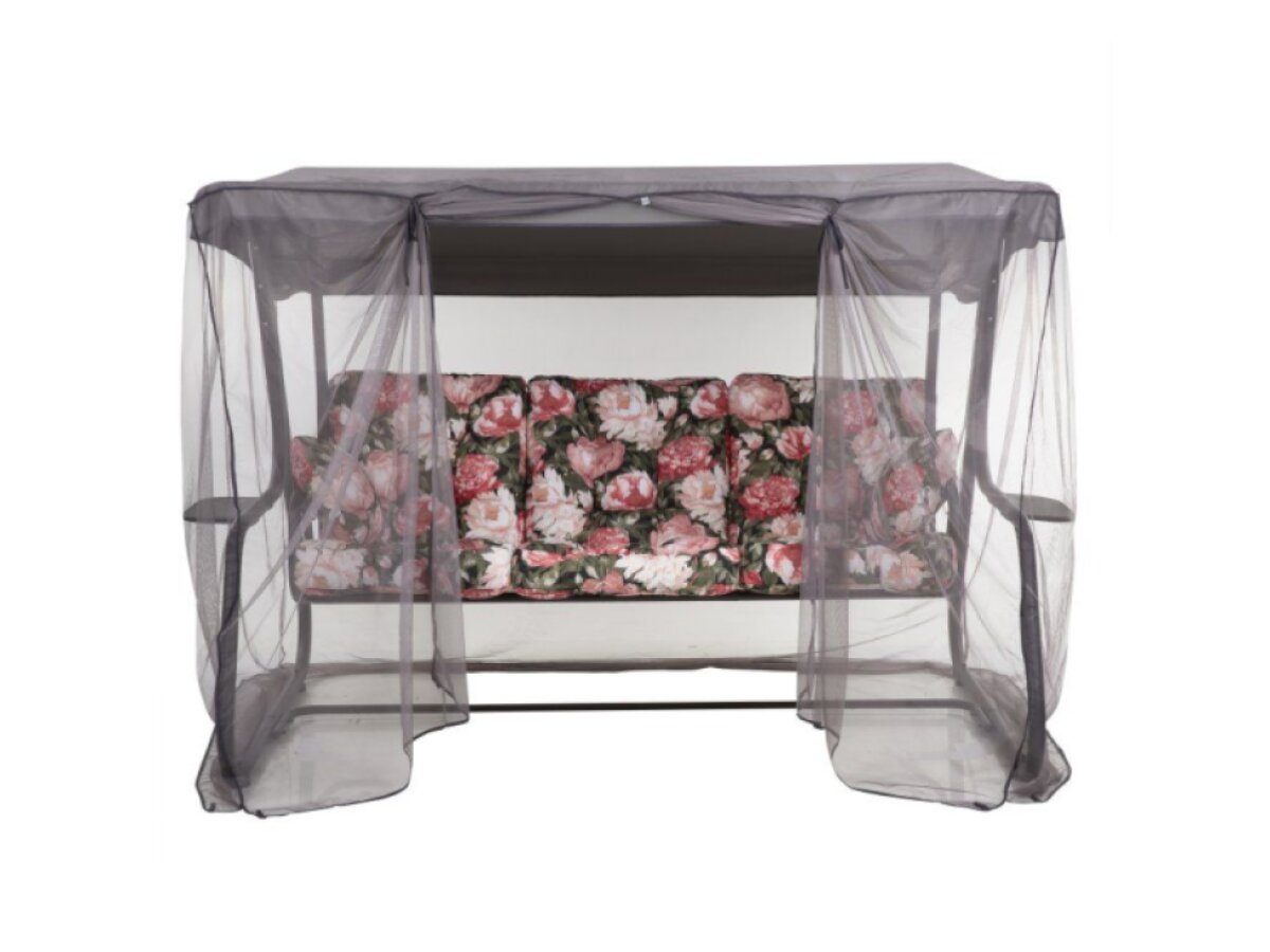 Zahradní houpačka s moskytiérou a s bočními stolky Celebes Plus Black Edition A101-02PB PATIO