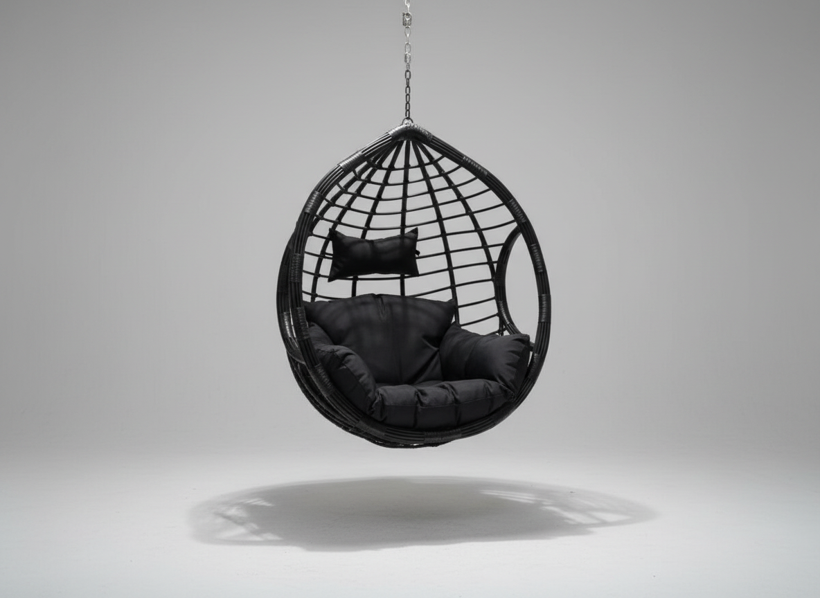 Závěsný koš Dominikana BLACK (bez kovové kostrukce bez podstavce)