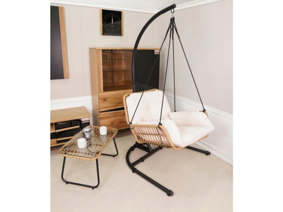 Zahradní houpací závěsné křeslo Venezia béžové