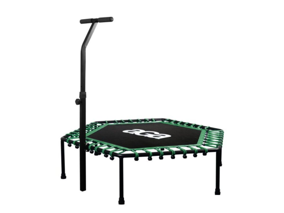 Aga Trampolína s madlem Fitness, 130 cm, Tmavě zelená, 120 kg