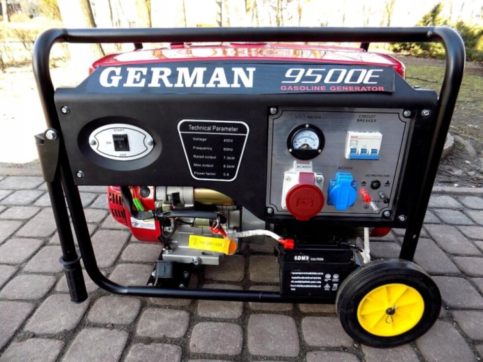 Benzínová elektrocentrála s AVR 8kW 230/400V s el. startem GERMAN