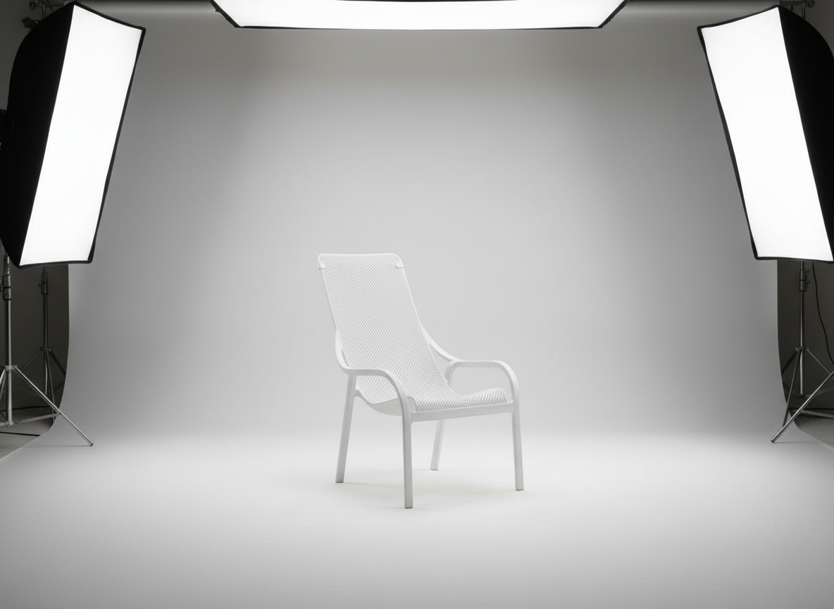 Plastové zahradní křeslo Net Lounge Bianco NARDI