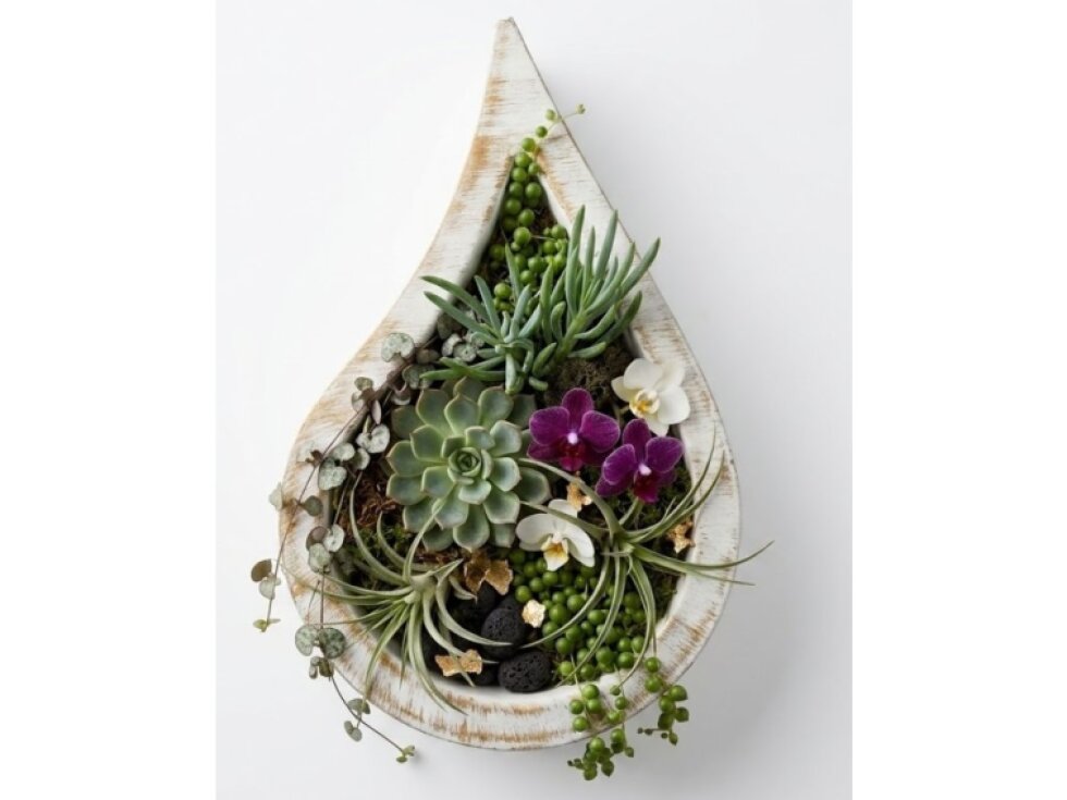 Luxusná nádoba na aranžovanie SLZA XL 42x23,5x10cm bielo-zlatá