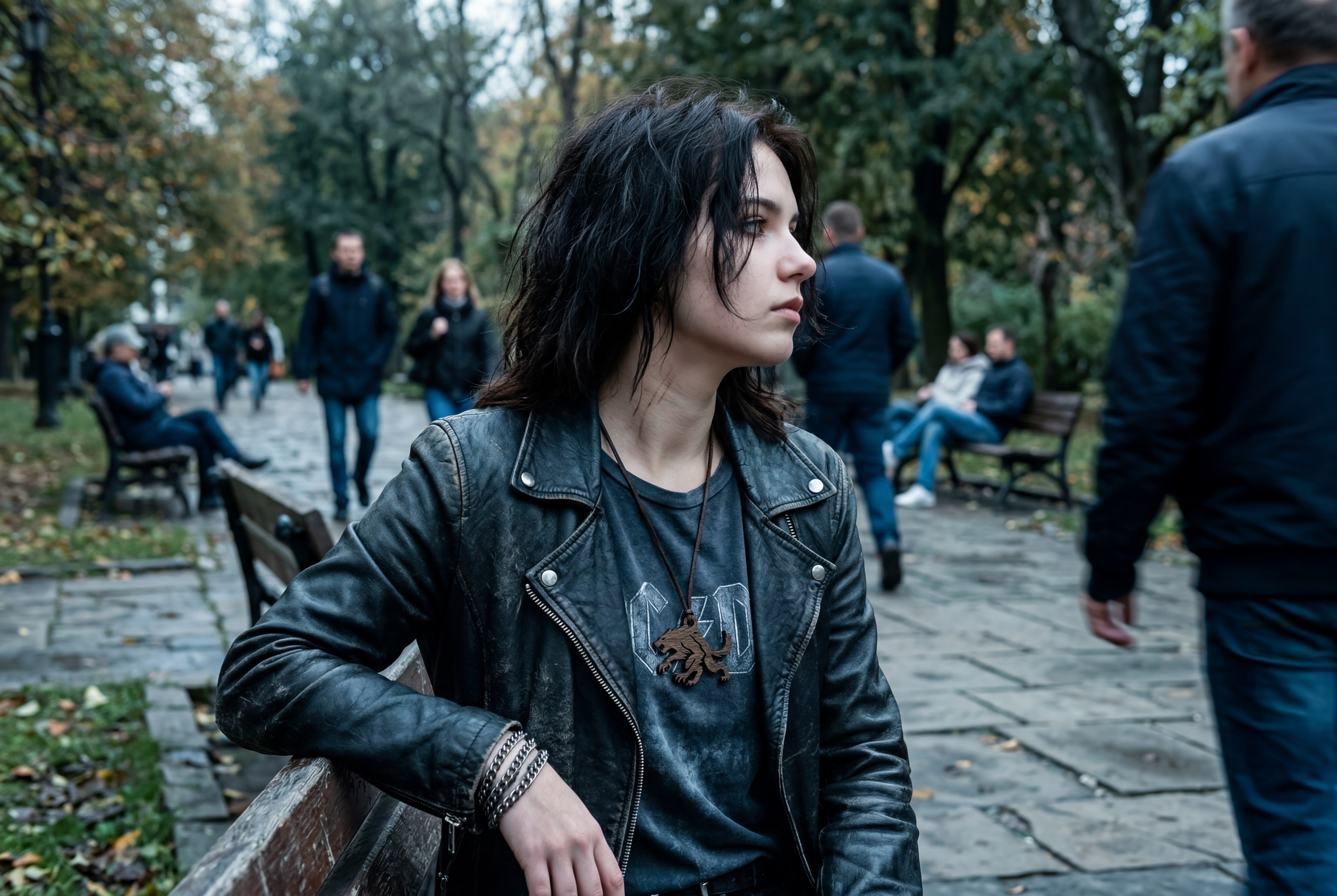 Dřevěný náhrdelník – 009
