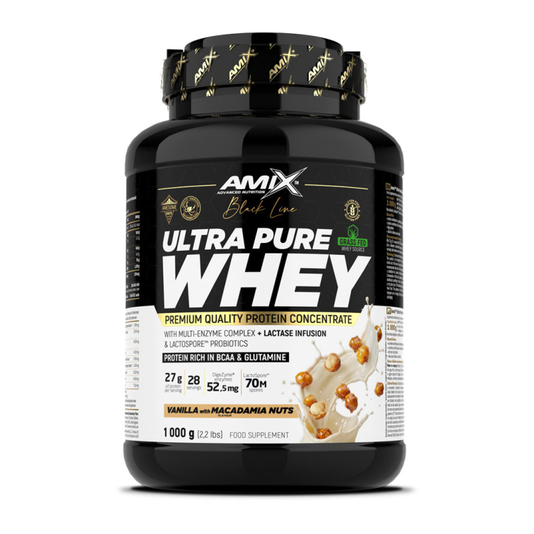 Amix™ Black Line Ultra Pure Whey Protein Vanilla with Macadamia Nuts