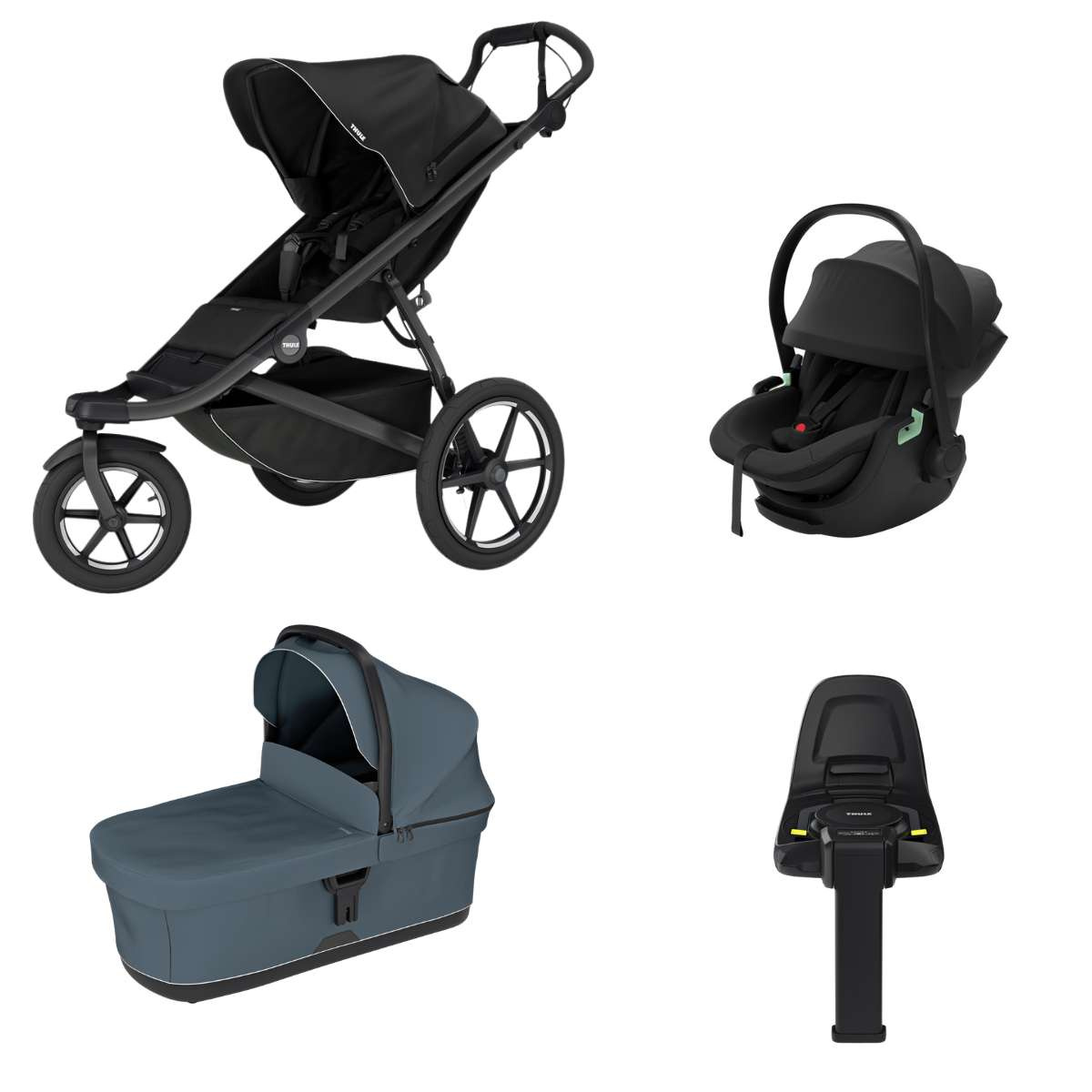 THULE Urban Glide 3 Kočárek trojkombinace Set A - Nutria Green Black