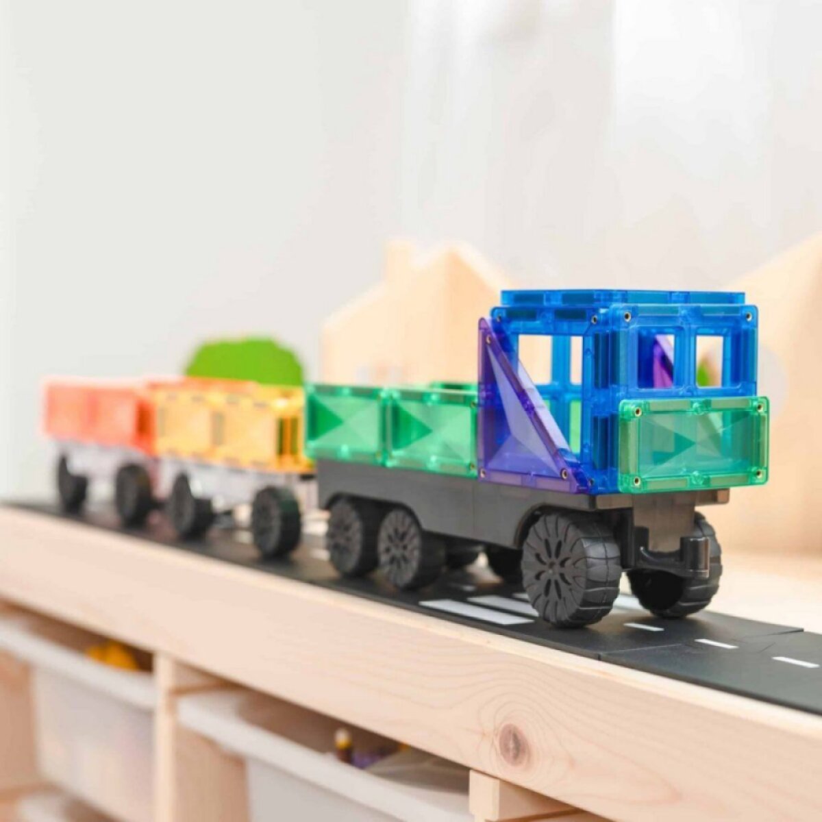 CONNETIX Magnetická stavebnice Rainbow Transport Pack 50 ks