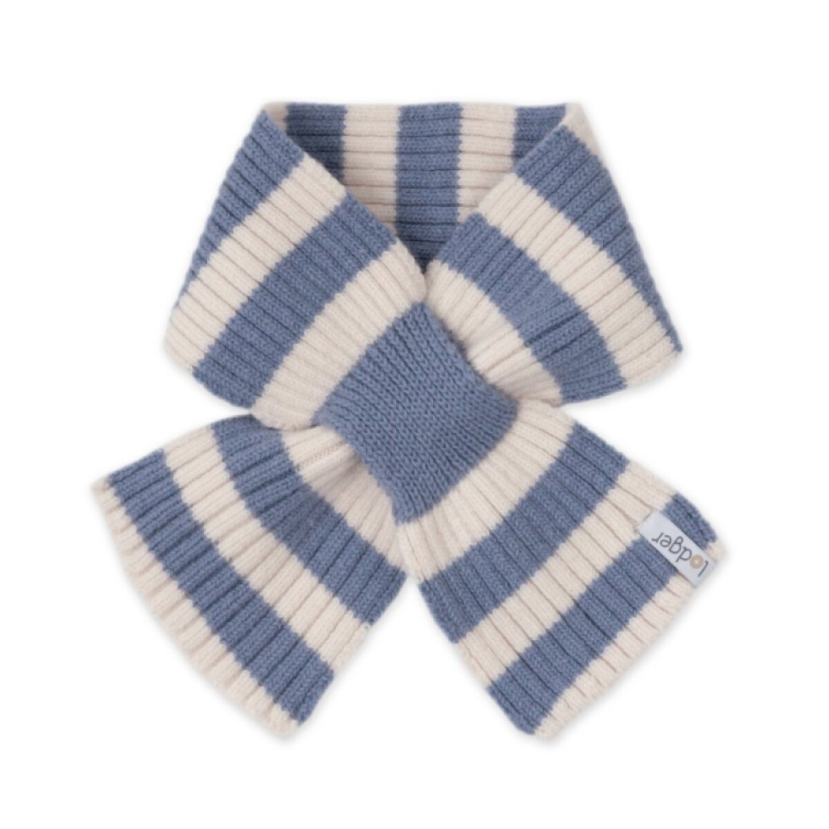 LODGER Šála Stripe Merino Stone