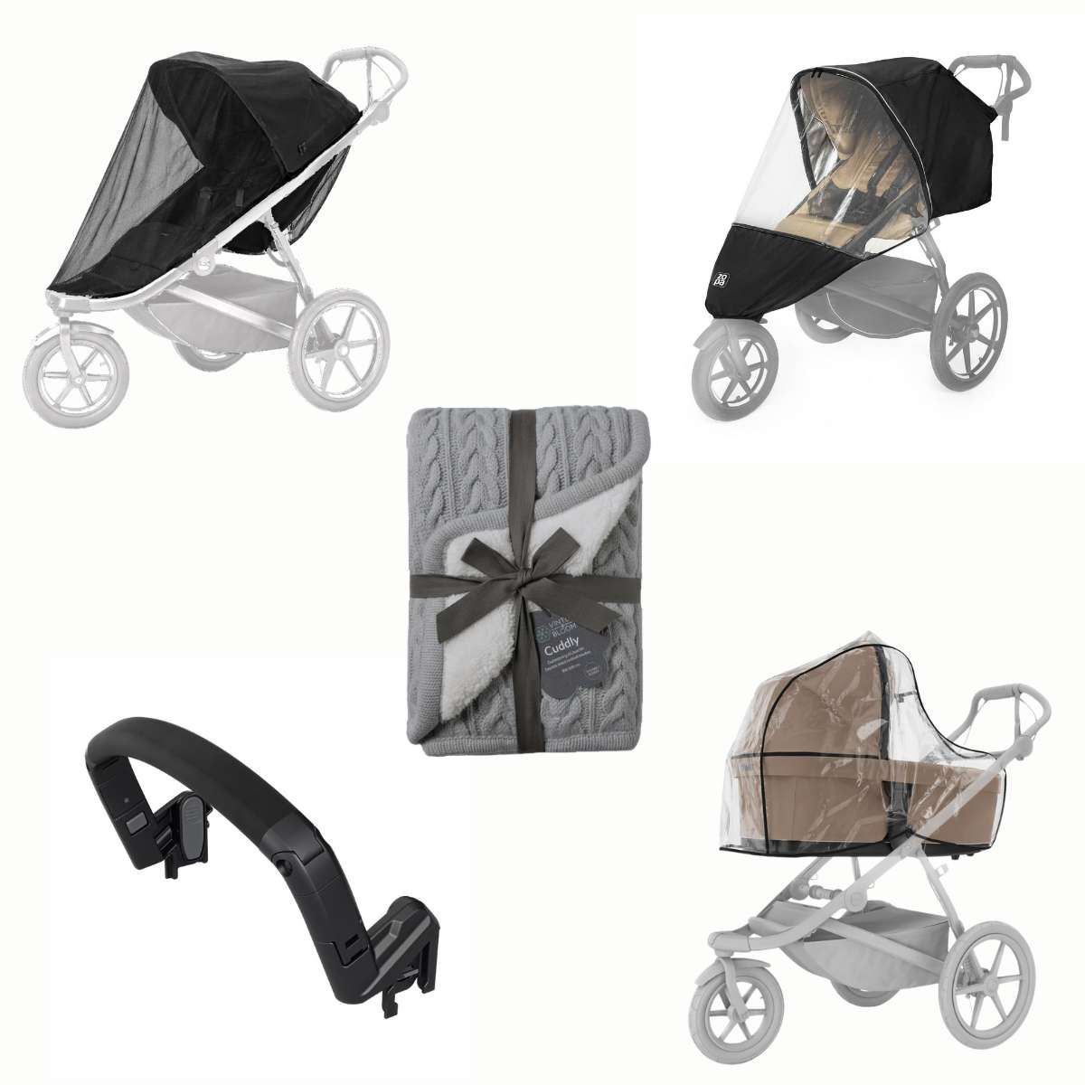 THULE Urban Glide 3 Kočárek trojkombinace Set B - Mid Blue