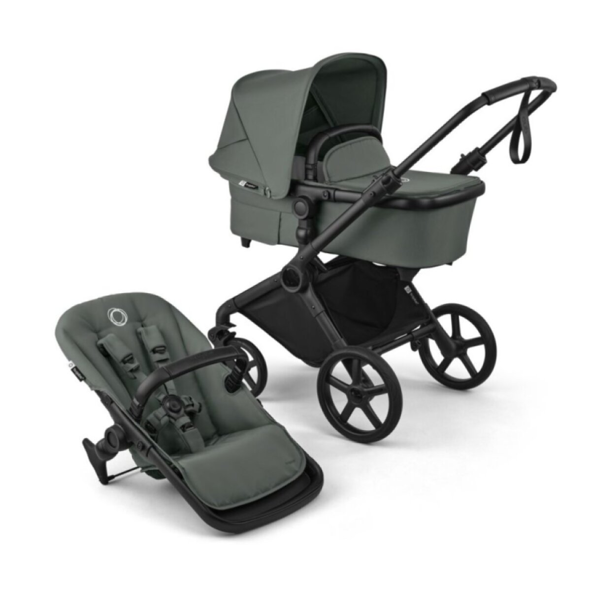 BUGABOO Cub Kompletní kočárek Black/Forest Green/Forest Green