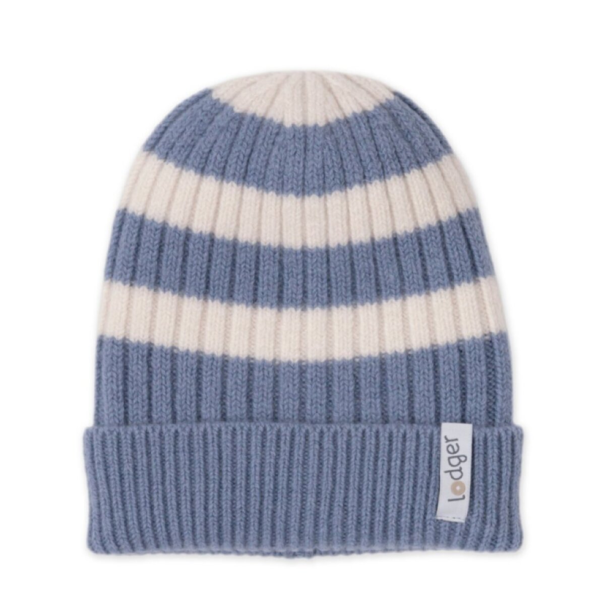 LODGER Čepice Stripe Merino Stone