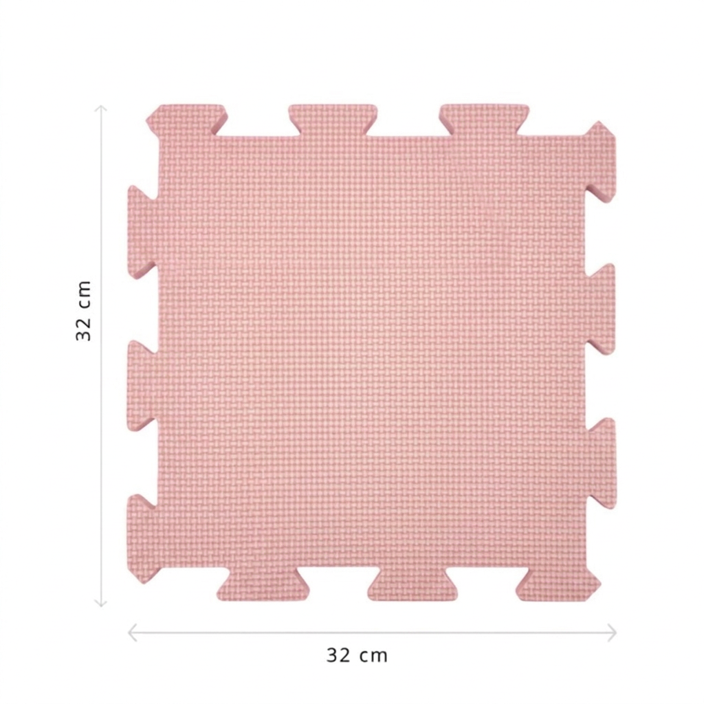 NIDO NIDO Pěnová hrací podložka Puzzle 9ks Taupe Pink