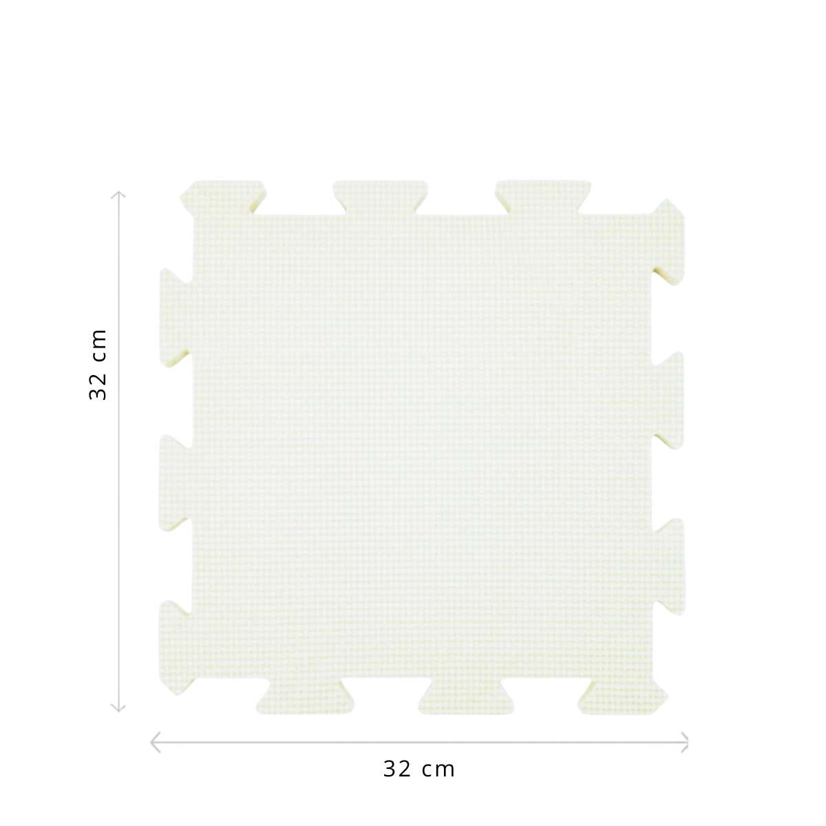 NIDO NIDO Pěnová hrací podložka Puzzle 18ks Ivory White/Vanilla
