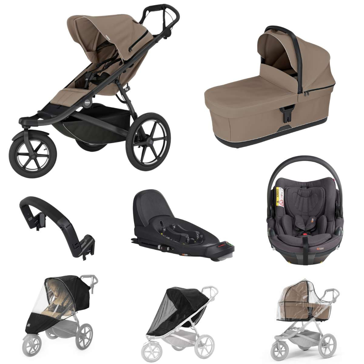 THULE Urban Glide 3 Kočárek trojkombinace Set E - Dark Slate