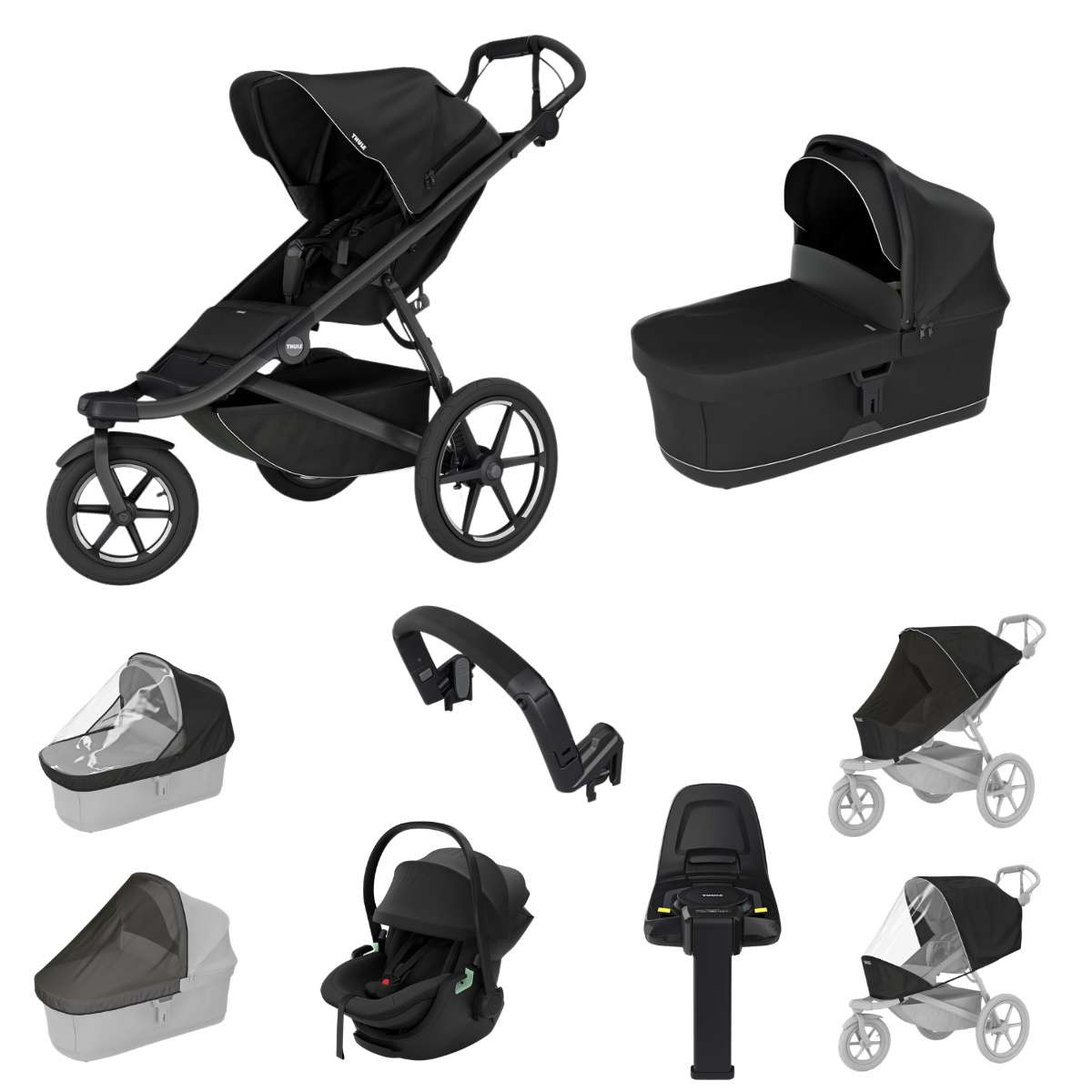 THULE Urban Glide 3 Kočárek trojkombinace Set C - Black
