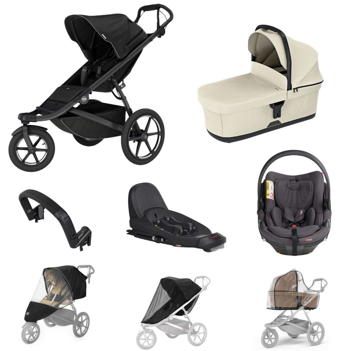THULE Urban Glide 3 Kočárek trojkombinace Set E - Black/Beige