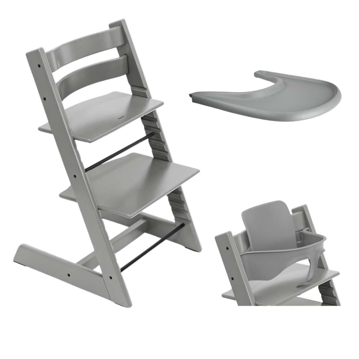 STOKKE Tripp Trapp Bundle + pultík Storm Grey