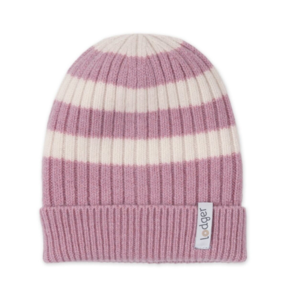 LODGER Čepice Stripe Merino Mauve