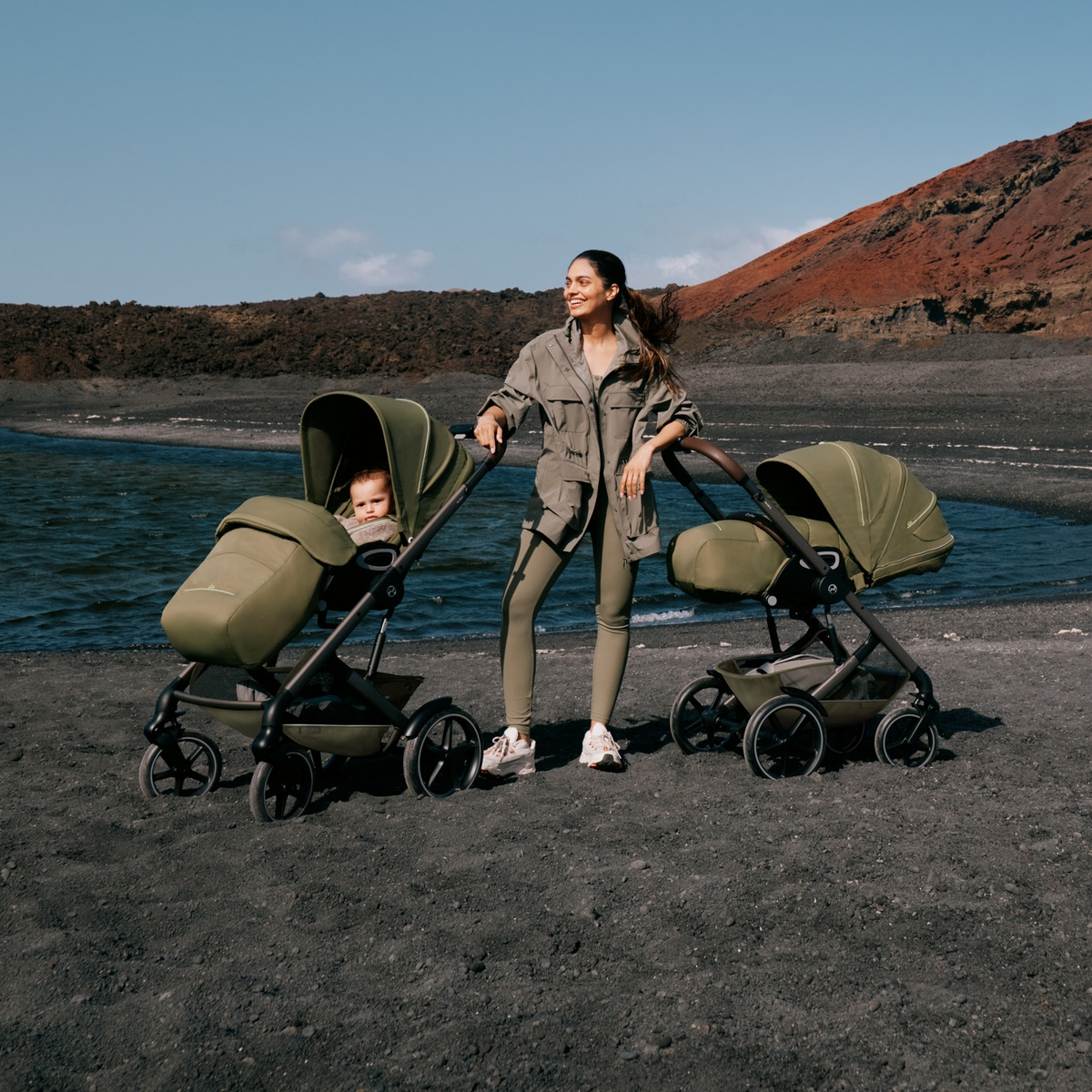 CYBEX Talos S Lux Kompletní kočárek se skládací korbičkou New Taupe/Almond Beige