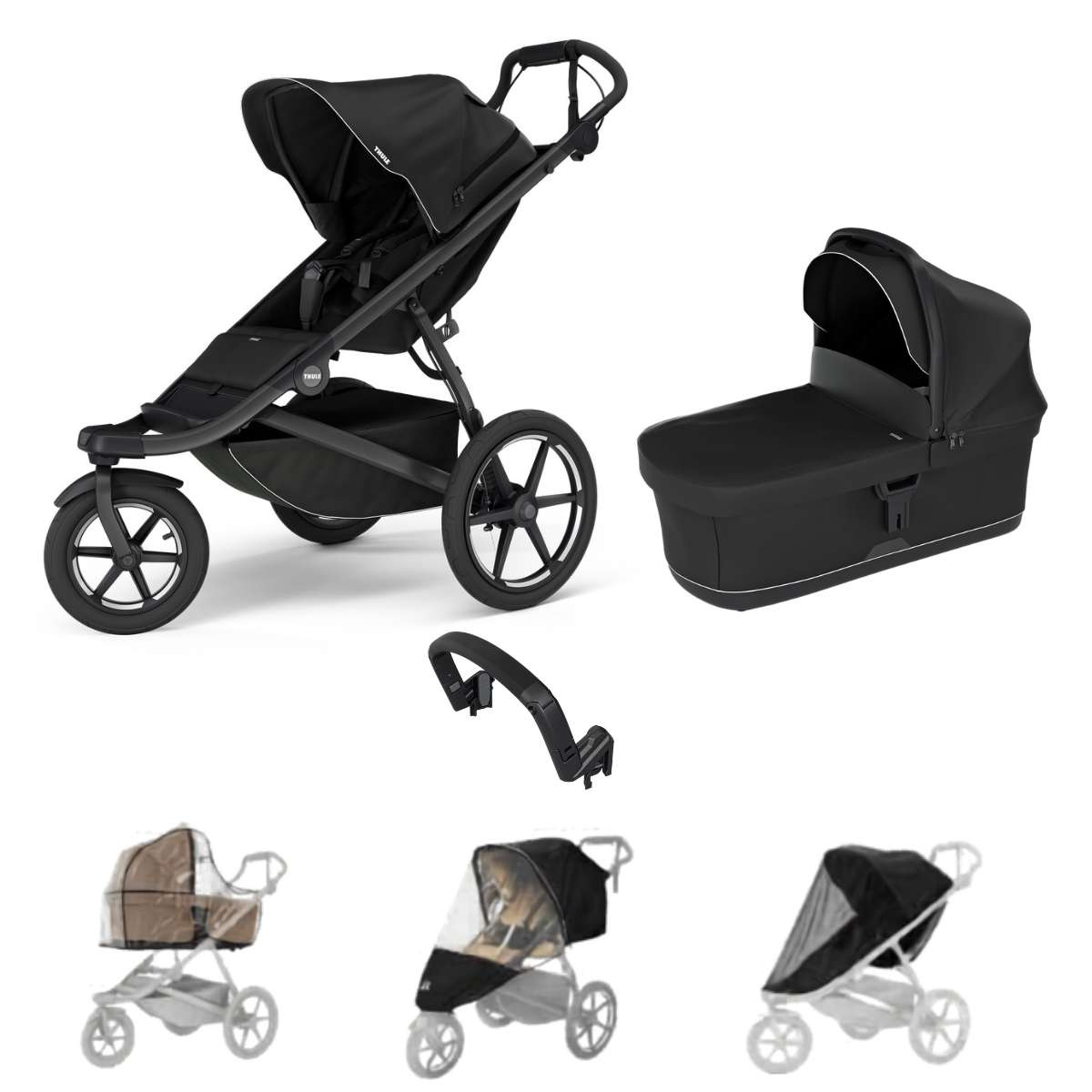 THULE Urban Glide 3 Kočárek od narození Set C - Black