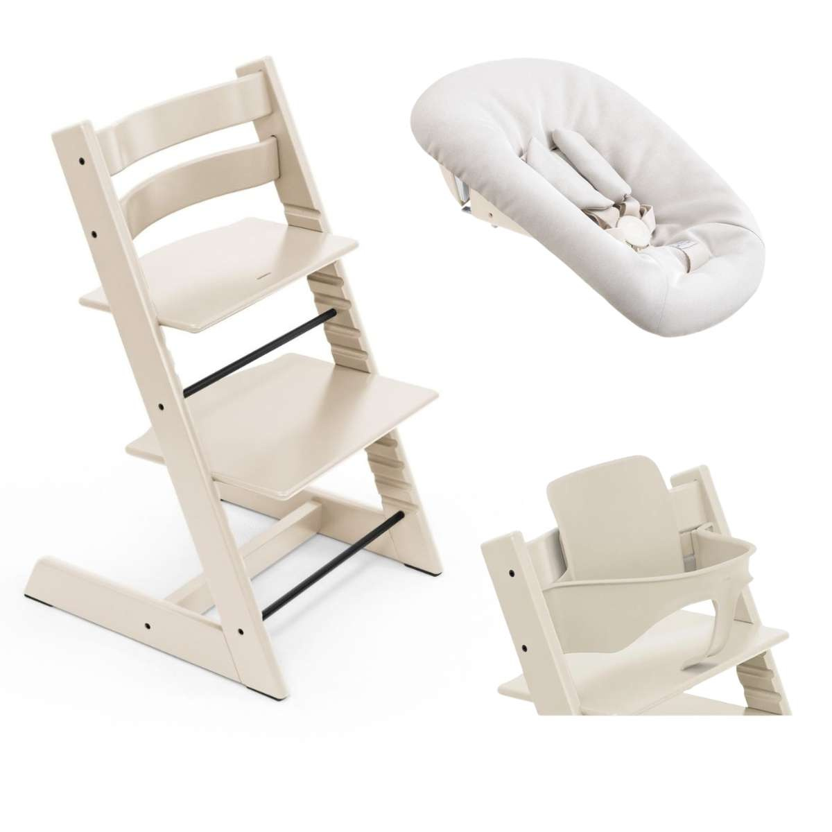 STOKKE Tripp Trapp Bundle Vanilla White + Newborn set Vanilla