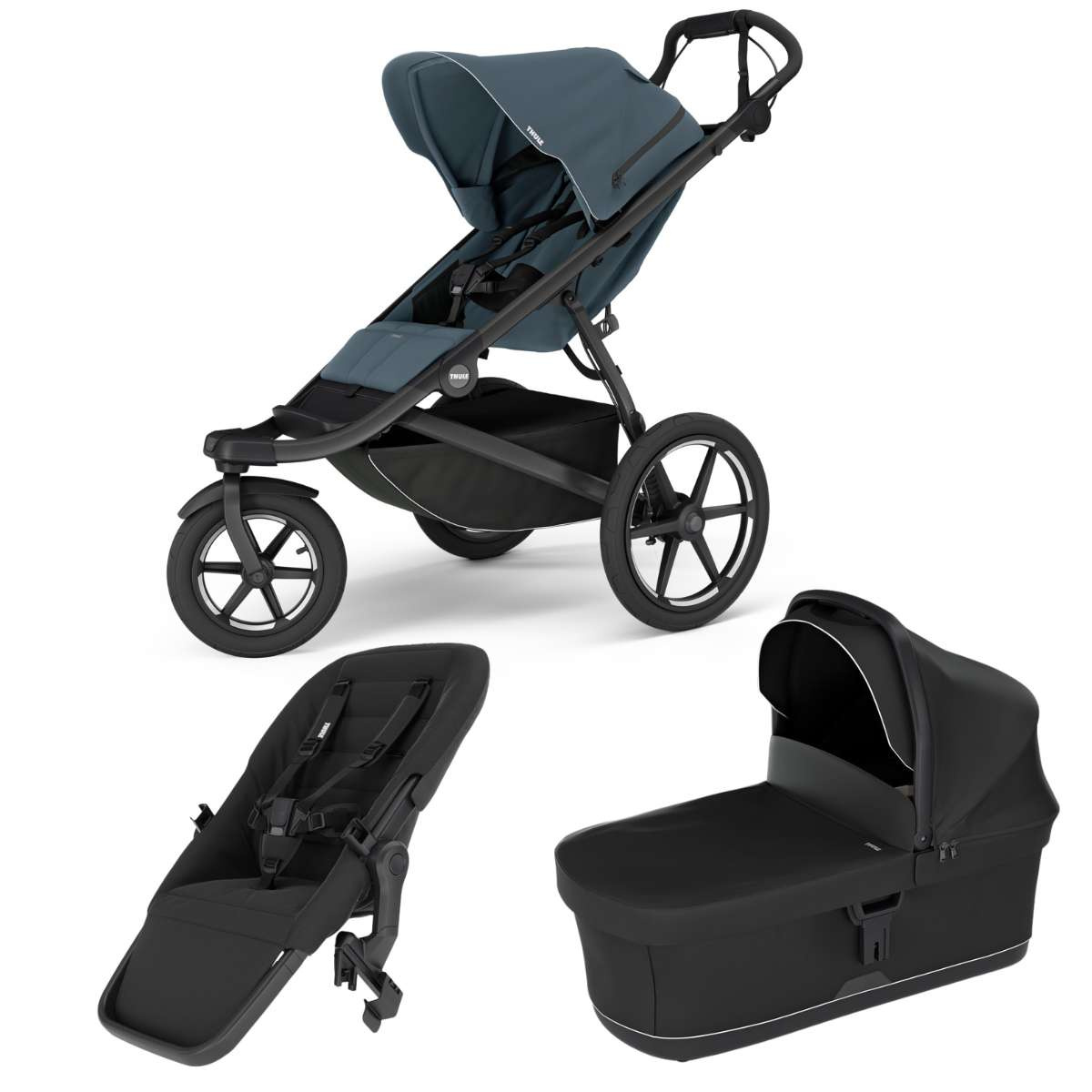 THULE Urban Glide 3 Kočárek od narození Set F - Dark Slate/Black