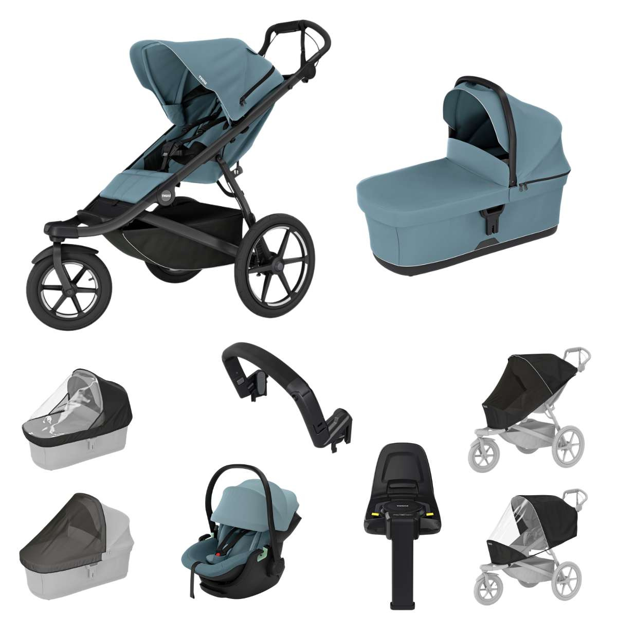 THULE Urban Glide 3 Kočárek trojkombinace Set C - Mid Blue