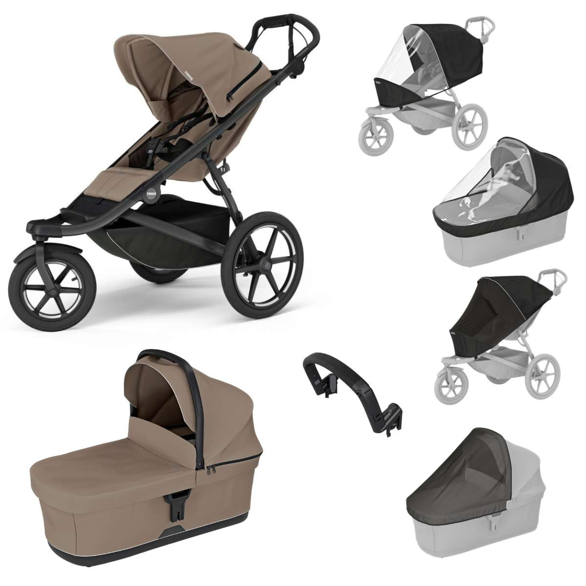 THULE Urban Glide 3 Kočárek od narození Set D - Tinted Taupe
