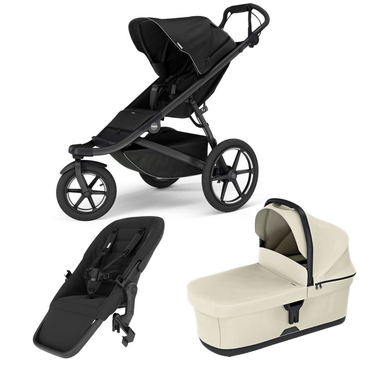 THULE Urban Glide 3 Kočárek od narození Set F - Black/Soft Beige