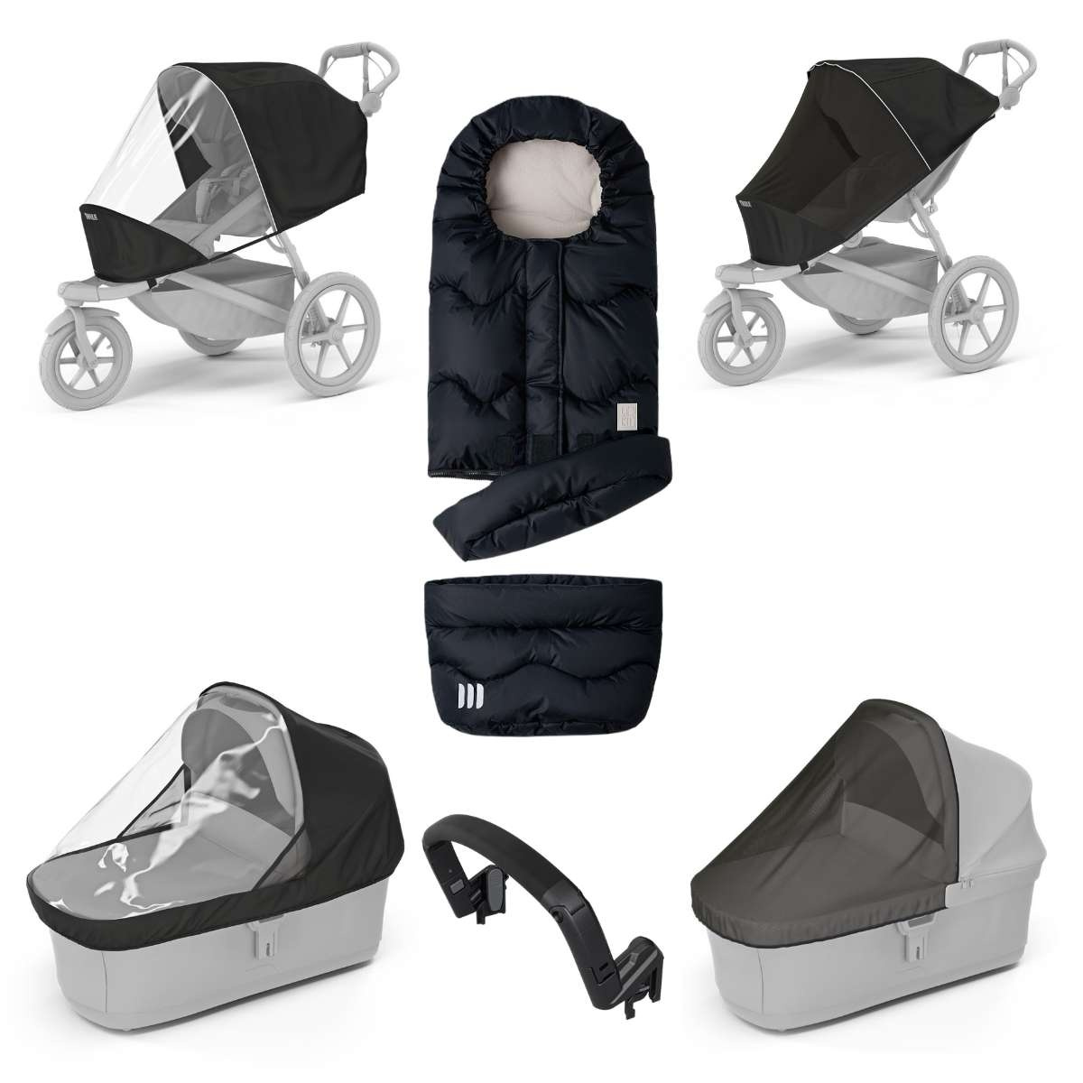 THULE Urban Glide 3 Kočárek od narození Set E - Tinted Taupe/Black