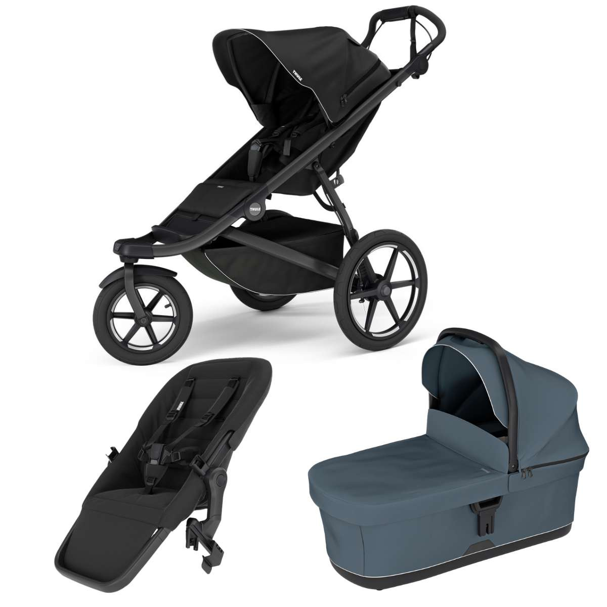 THULE Urban Glide 3 Kočárek od narození Set F - Black/Dark Slate