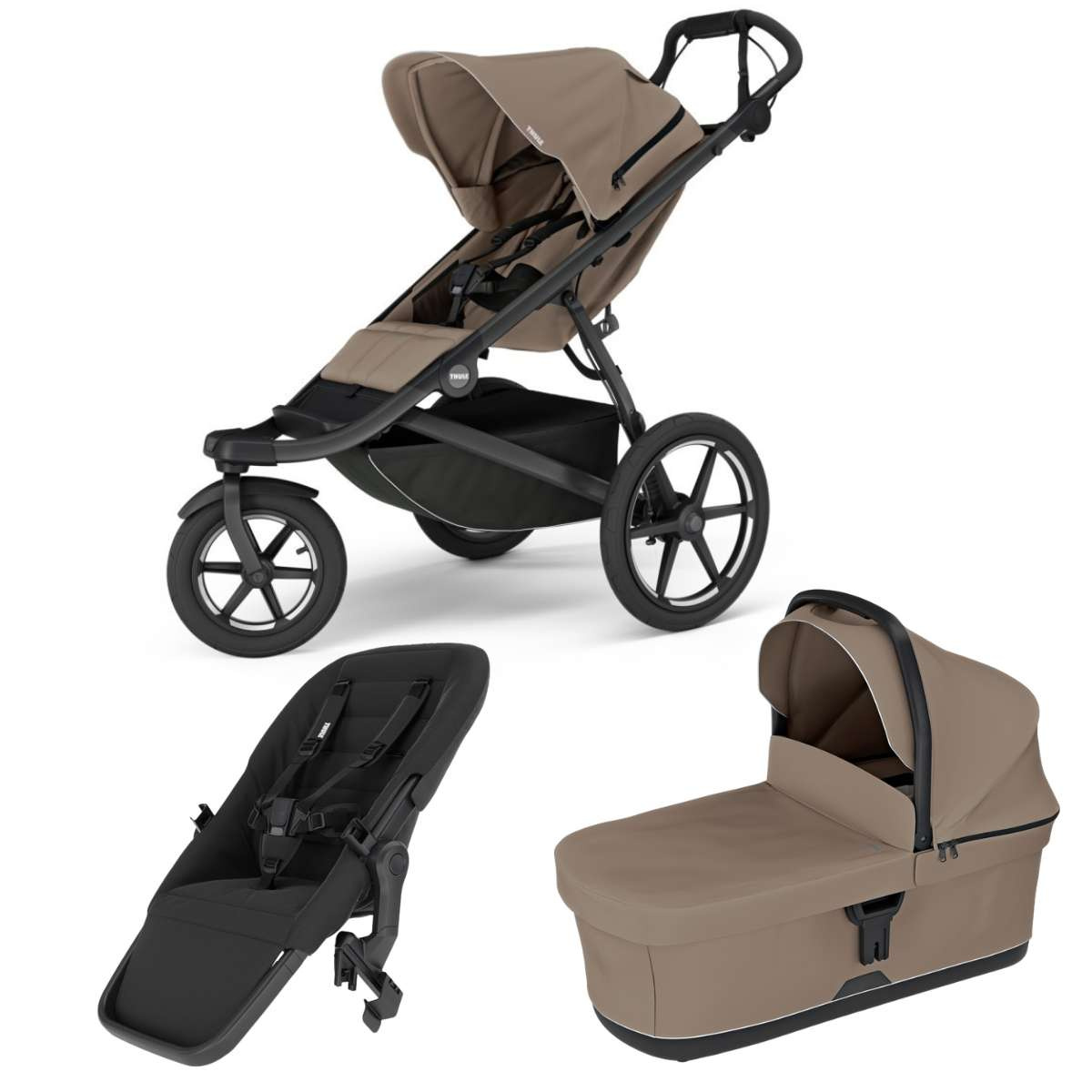 THULE Urban Glide 3 Kočárek od narození Set F - Tinted Taupe