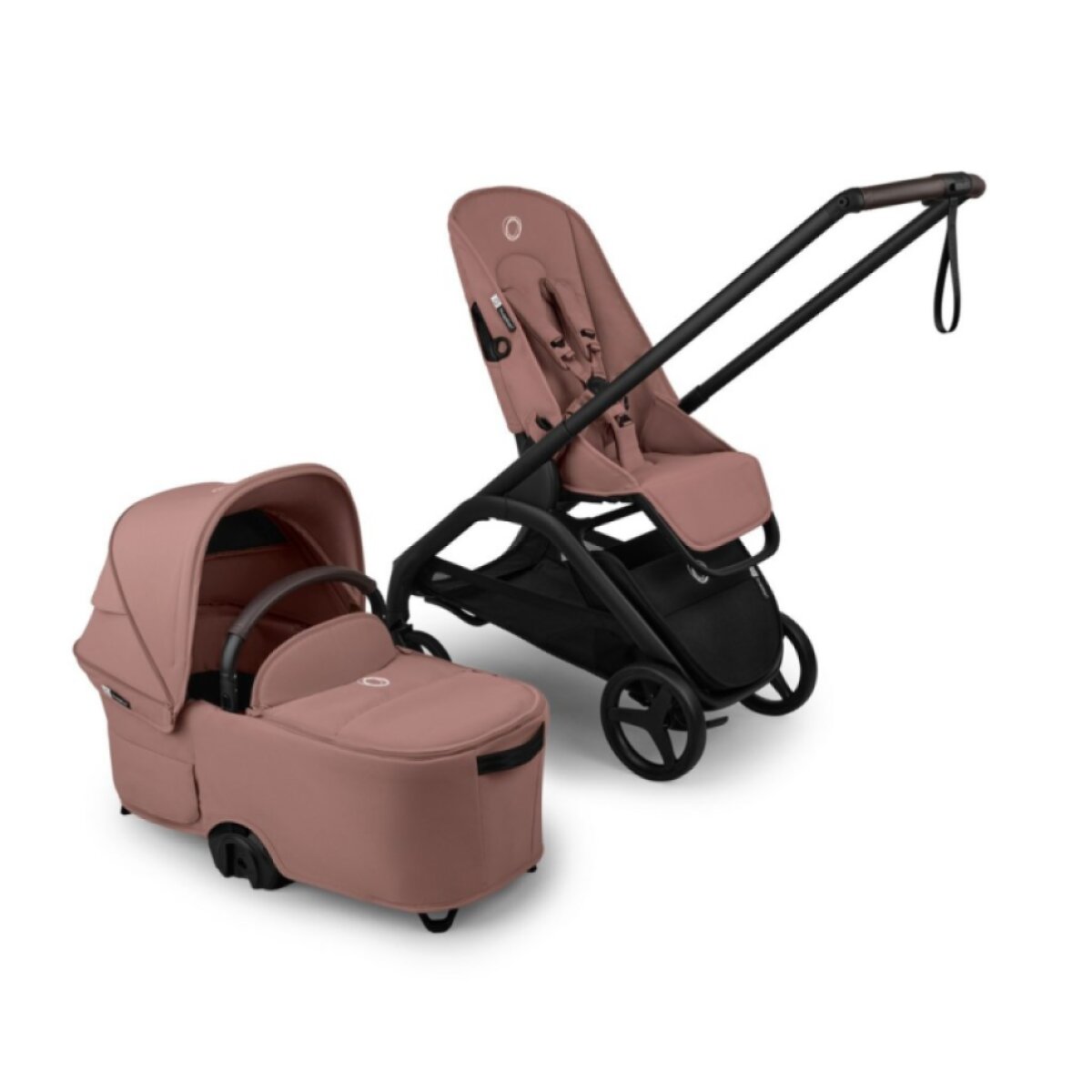 BUGABOO Dragonfly Plus Kompletní kočárek Black/Dusty Pink/Dusty Pink